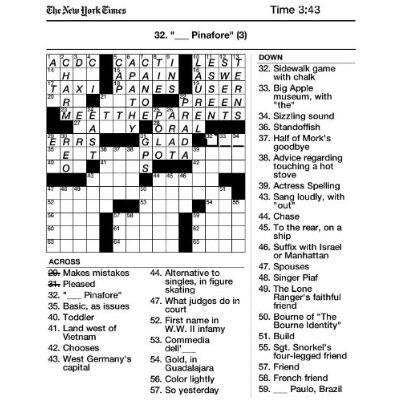 yahoo free games daily crossword