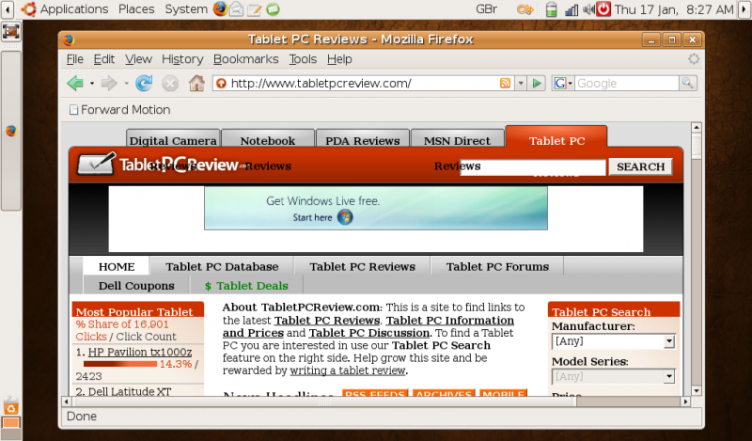 software handwriting recognition review Samsung UMPC the on Linux Running Q1U